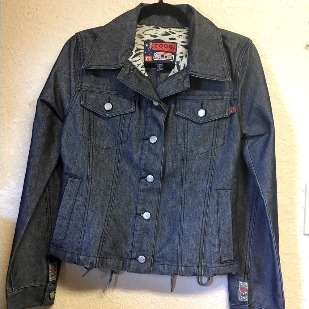 COOGI Australia Down Under Blue dark denim jacket Women Size Small